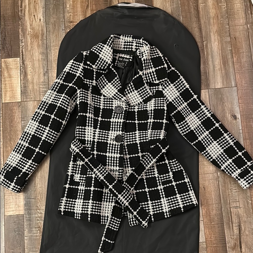 Black and White Plaid Women's Jacket